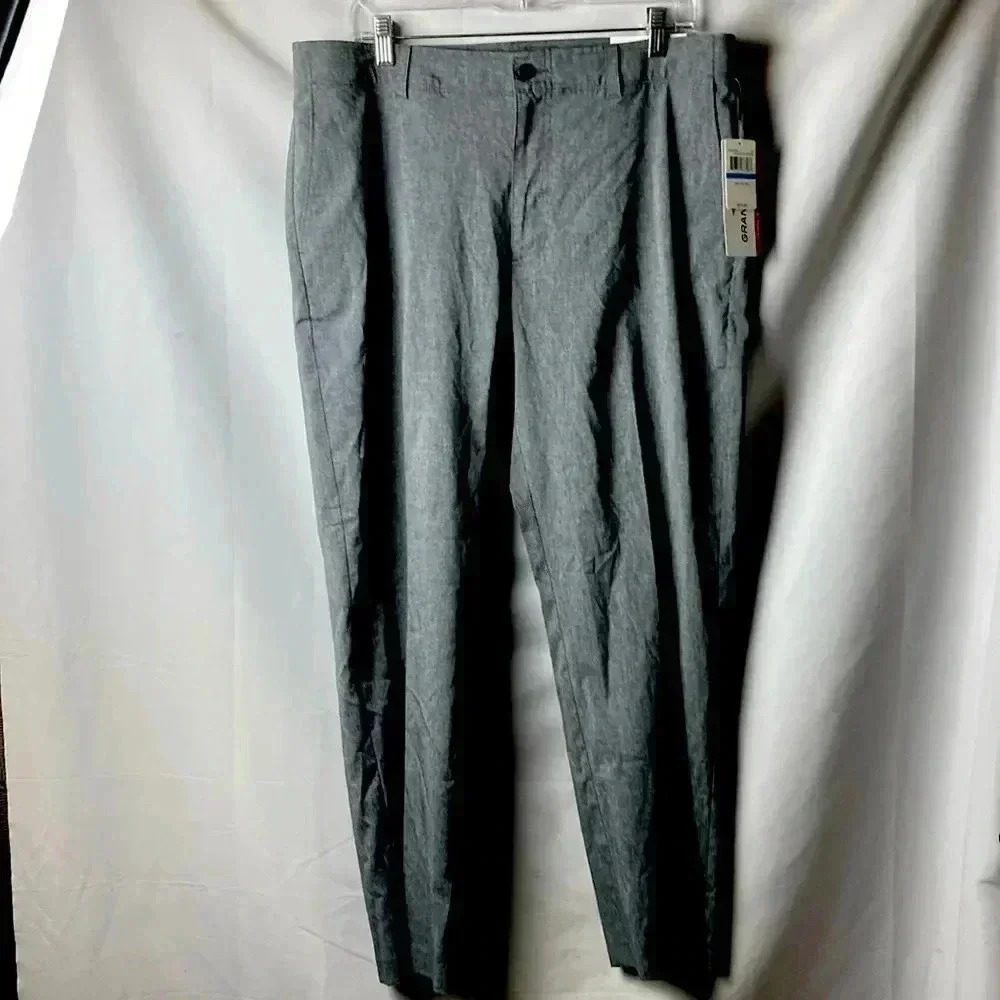 NWT GRAND SLAM‎ PERFORMANCE STRETCH 360 PANTS GRAY MEANS SIZE 36”x 29” POCKETS